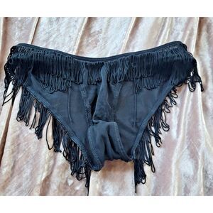 Vintage Show Girl Rene Rofe Lingerie Size S Fringed Hotpants